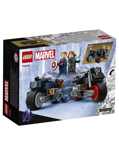 LEGO Superheroes Black Widow & Captain America Motorcycles, 76260 product photo View 06 L