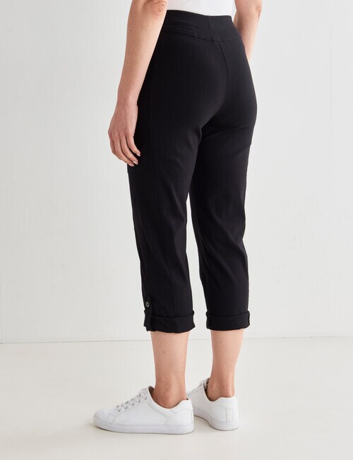 Line 7 Rolled Hem Capri, Black Pants & Leggings