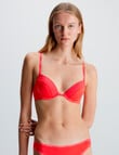 Calvin Klein Flirty Push Up Plunge Bra, Poppy Red, A-D product photo