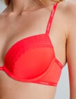 Calvin Klein Flirty Push Up Plunge Bra, Poppy Red, A-D product photo View 03 S