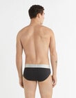 Calvin Klein Reconsidered Cotton Brief, 3-Pack, Black product photo View 03 S