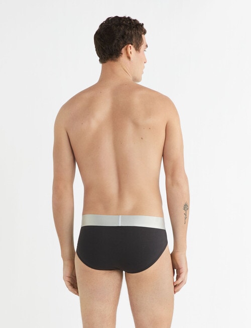 Calvin Klein Reconsidered Cotton Brief, 3-Pack, Black product photo View 03 L