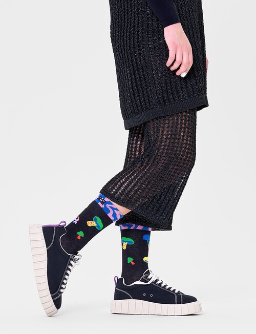 Happy Socks Mushroom Sock, Black product photo View 03 L