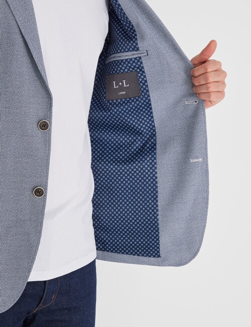 L+L Aria Houndstooth Blazer, Navy product photo View 05 L