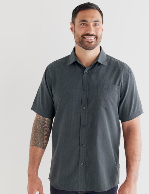 Chisel Soft Touch Short Sleeve Shirt, Charcoal product photo View 04 L