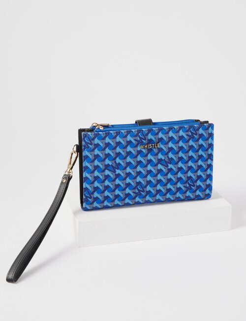 Whistle Medium Phone Wallet, Blue Print product photo