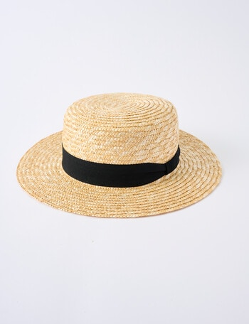 Whistle Accessories Nicole Boater Hat, Natural product photo