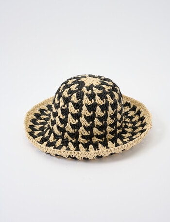 Zest Resort Bucket Hat, Natural & Black product photo