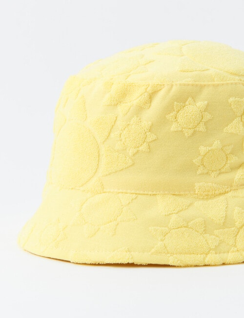 Mac & Ellie Sunny Towelling Bucket Hat, Yellow product photo View 02 L
