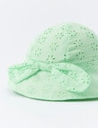 Mac & Ellie Bow Broderie Bucket Hat, Lime product photo View 02 S