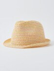 Mac & Ellie Rainbow Straw Trilby, Natural product photo View 02 S