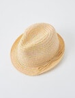 Mac & Ellie Rainbow Straw Trilby, Natural product photo View 03 S