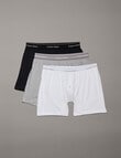 Calvin Klein Knit Boxer, 3-Pack, Black, White & Grey product photo