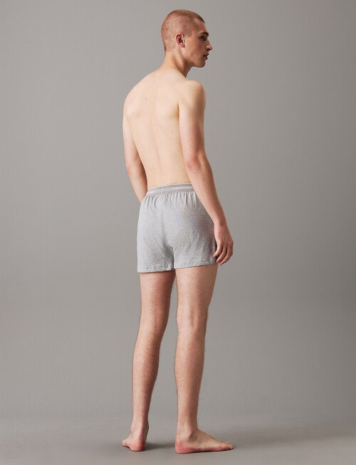 Calvin Klein Knit Boxer, 3-Pack, Black, White & Grey product photo View 04 L