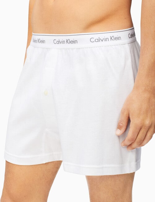 Calvin Klein Knit Boxer Short, 3-Pack, Black, White & Grey product photo View 04 L
