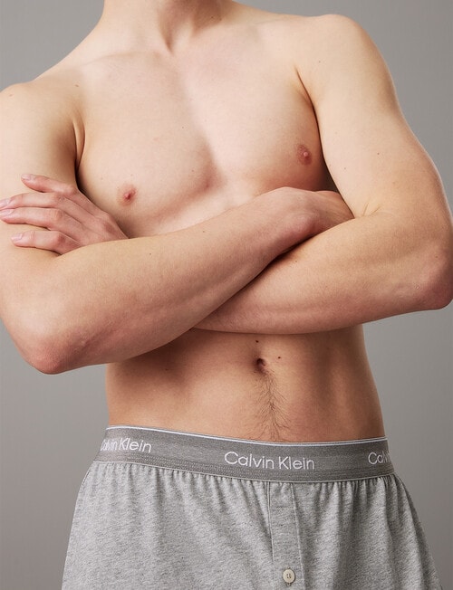 Calvin Klein Knit Boxer, 3-Pack, Black, White & Grey product photo View 05 L