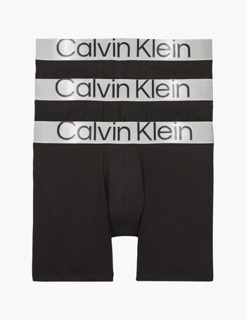 Calvin Klein Reconsidered Cotton Boxer Brief, 3-Pack, Black product photo