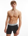 Calvin Klein Reconsidered Cotton Boxer Brief, 3-Pack, Black product photo View 02 S
