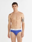 Calvin Klein Engineered Cotton Brief, 3-Pack, Blue, Grey & Black product photo View 02 S
