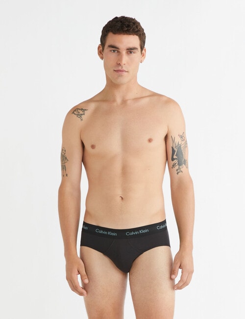 Calvin Klein Engineered Cotton Stretch Brief, 3-Pack, Black product photo View 02 L