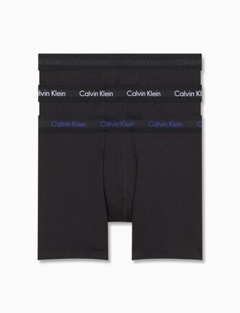 Calvin Klein Engineered Cotton Boxer Brief, 3-Pack, Black product photo