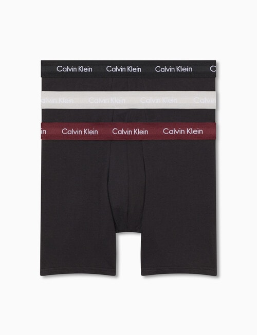 Calvin Klein Engineered Cotton Stretch Boxer Brief, 3-Pack, Black ...