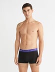 Calvin Klein Engineered Low Rise Cotton Trunk, 3-Pack, Black, Blue Print & Grey product photo View 02 S