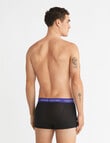 Calvin Klein Engineered Low Rise Cotton Trunk, 3-Pack, Black, Blue Print & Grey product photo View 03 S