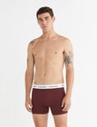 Calvin Klein Engineered Cotton Stretch Trunk, 3-Pack, Port, Bone & Black product photo View 02 S