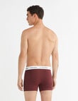 Calvin Klein Engineered Cotton Stretch Trunk, 3-Pack, Port, Bone & Black product photo View 03 S