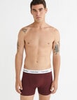 Calvin Klein Engineered Cotton Stretch Trunk, 3-Pack, Port, Bone & Black product photo View 04 S