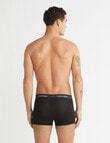 Calvin Klein Engineered Low Rise Cotton Stretch Trunk, 3-Pack, Black product photo View 03 S