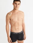 Calvin Klein Engineered Low Rise Cotton Stretch Trunk, 3-Pack, Black product photo View 04 S