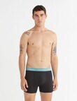 Calvin Klein Engineered Cotton Stretch Trunk, 3-Pack, Black product photo View 02 S