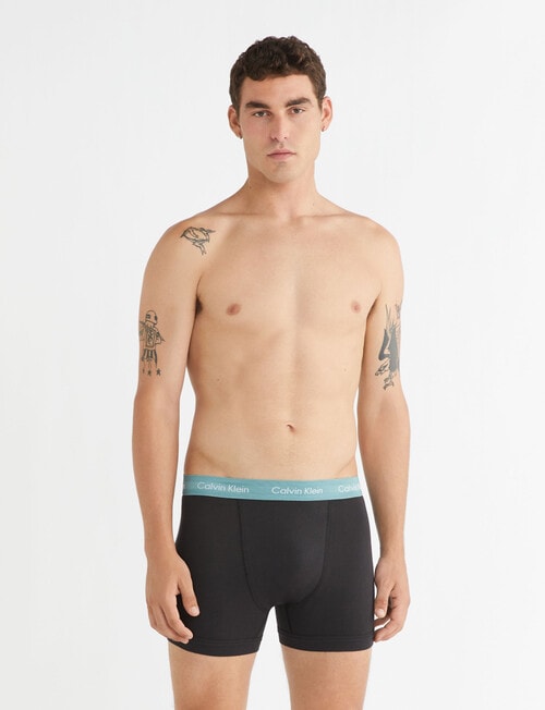 Calvin Klein Engineered Cotton Stretch Trunk, 3-Pack, Black product photo View 02 L