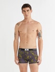 Calvin Klein 1996 Cotton Trunk, 3-Pack, Olive, Print & Black product photo View 02 S