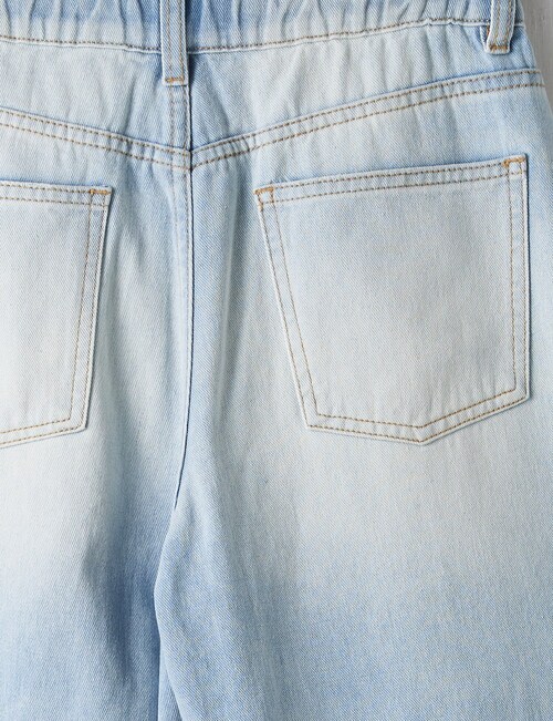 Switch Distressed Denim Culotte, Light Blue - Pants & Leggings