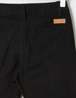 Mac & Ellie Woven Chino Pant, Black product photo View 02 S