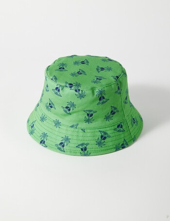 Mac & Ellie Palm Bucket Hat, Green, 3-8 product photo