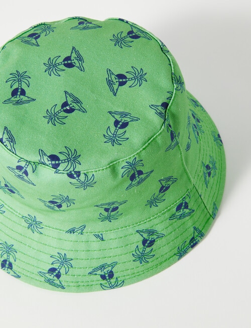 Mac & Ellie Palm Bucket Hat, Green, 3-8 product photo View 02 L