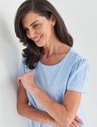 Ruby & Bloom Spot Cap Sleeve Cotton Nightie, Pale Blue, 10-26 product photo View 04 S
