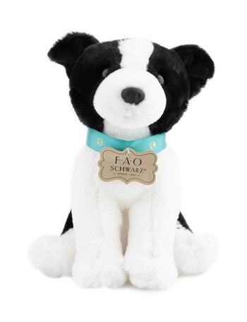 FAO Schwarz Toy Sustainable 10" Puppy Floppy Plush, Border Collie product photo