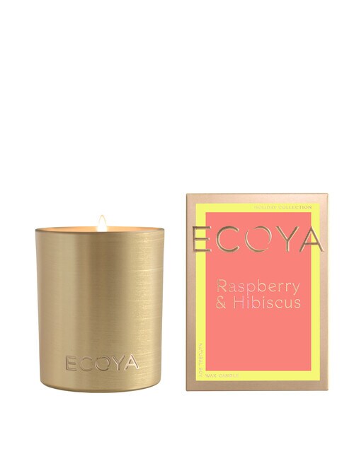 Ecoya Raspberry & Hibiscus Goldie Candle Candles & Home Fragrance