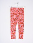 Mac & Ellie Ditsy Floral Full-Length Legging, Red product photo