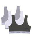 Calvin Klein Crop Top, 3-Pack, Thyme, White & Grey, S-XL product photo