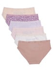 Calvin Klein Cotton Hipster Brief, 6-Pack, Purple, 10-16 product photo View 02 S