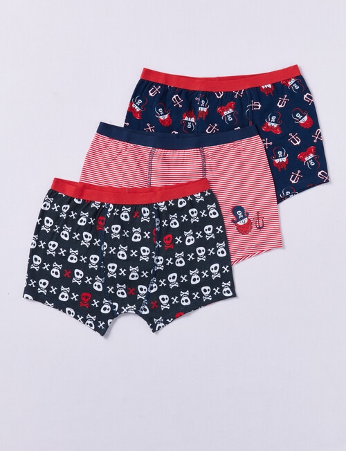 Blue Ink Pirate Trunk, 3-Pack, Navy & Red product photo