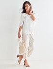 Ella J Fluted Sleeve Top, Ivory product photo View 03 S