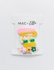 Mac & Ellie Tutti Frutti Hair Clip Set, 5-Piece, Yellow product photo View 02 S