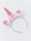 Mac & Ellie Unicorn Headband, Pink product photo View 02 S